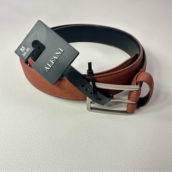 Alfani Other - NWT Men’s Alfani Brown Leather Belt SZ M 34-36